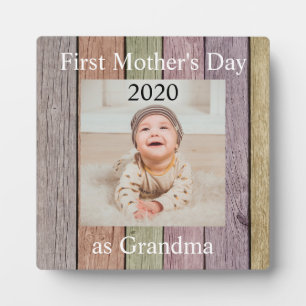First Mother's Day Grandma Custom Photo Plaque