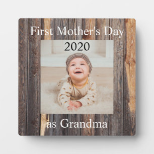 First Mother's Day Grandma Custom Photo Plaque