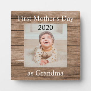 First Mother's Day Grandma Custom Photo Plaque