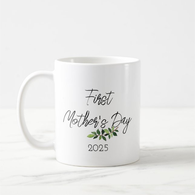 First Mother's Day Love Personalized Coffee Mug (Left)