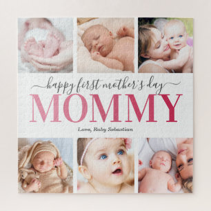 First Mother's Day Photo Collage Jigsaw Puzzle