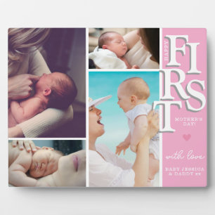 First Mother's Day Photo Collage Plaque  – Modern