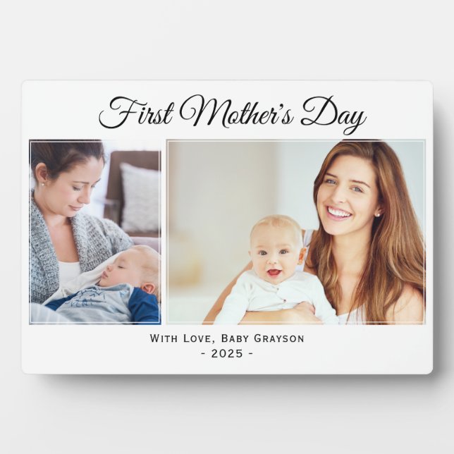 First Mother's Day Photo Keepsake Plaque (Front)