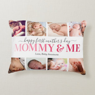 First Mother's Day Photo Mommy & Me Accent Pillow