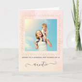First Mother's Day Photo Warm Watercolor Wash Card (Front)