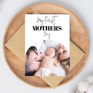 First Mothers Day Script Arch Photo   Card