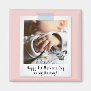 First Mother's Day Snapshot Style Photo Magnet