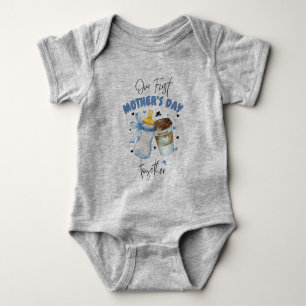 First Mothers Day Together / Blue Matching outfit Baby Bodysuit