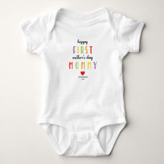 First Mother's Day with Personalised Baby suite Bodysuit
