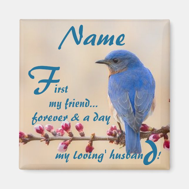 First My Forever My Lovin Husband Magnet (Front)