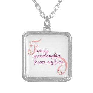 First My Granddaughter© Forever My Friend Silver Plated Necklace