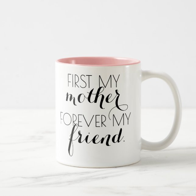 First My Mother, Forever My Friend Mother's Day Two-Tone Coffee Mug (Right)