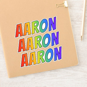 First Name "AARON" w/ Fun Rainbow Colouring
