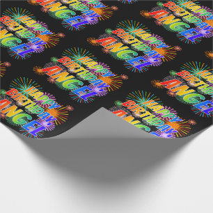 First Name "ANGEL", Fun "HAPPY BIRTHDAY" Wrapping Paper