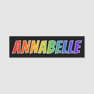 First Name "ANNABELLE": Fun Rainbow Colouring Tag