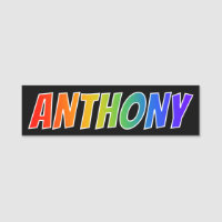 First Name "ANTHONY": Fun Rainbow Colouring