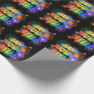 First Name "BELLA", Fun "HAPPY BIRTHDAY" Wrapping Paper