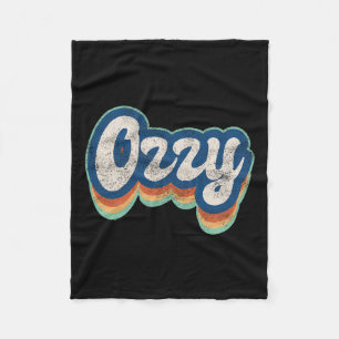 First Name Boy Vintage Style 70s 80s Personalized Fleece Blanket