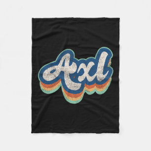 First Name Boy Vintage Style 70s 80s Personalized  Fleece Blanket