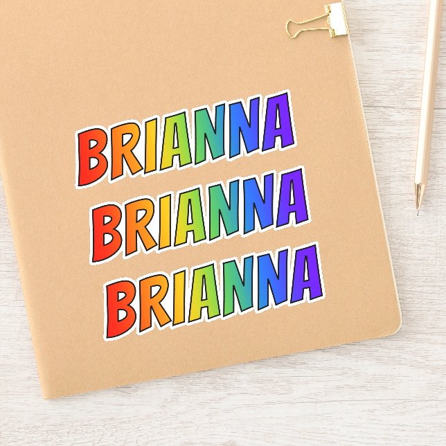 First Name "BRIANNA" w/ Fun Rainbow Colouring (Notebook)