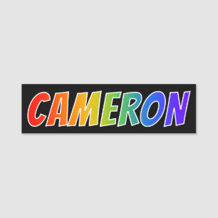 First Name "CAMERON": Fun Rainbow Colouring Name Tag