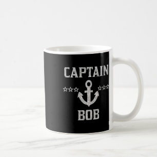 First Name Captain Bob Shirt Silver Personalized B Coffee Mug