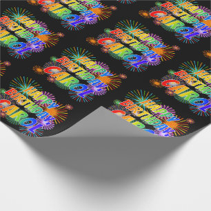 First Name "CAROL", Fun "HAPPY BIRTHDAY" Wrapping Paper