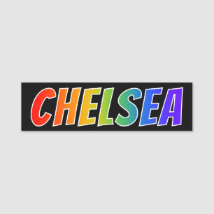 First Name "CHELSEA": Fun Rainbow Colouring Tag