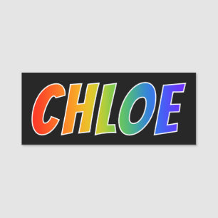 First Name "CHLOE": Fun Rainbow Colouring Name Tag