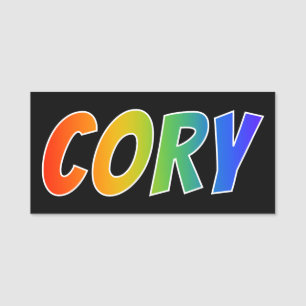 First Name "CORY": Fun Rainbow Colouring Name Tag