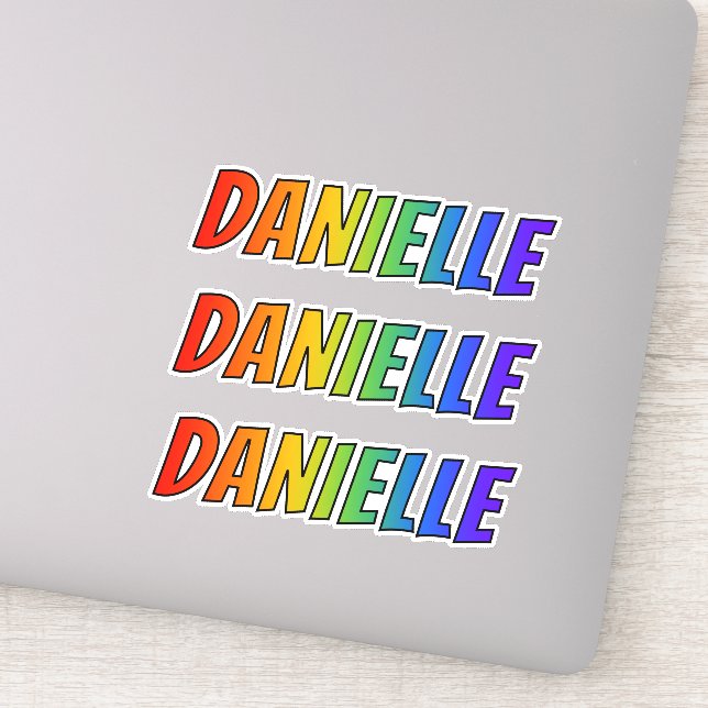 First Name "DANIELLE" w/ Fun Rainbow Colouring (Detail)