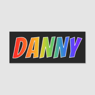 First Name "DANNY": Fun Rainbow Colouring Name Tag