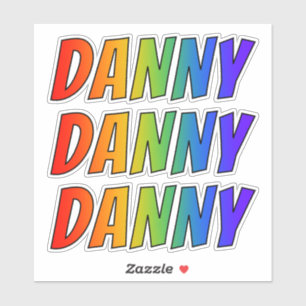 First Name "DANNY" w/ Fun Rainbow Colouring