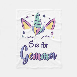 First Name Gemma D G Is For Gemma  Fleece Blanket