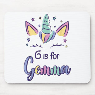 First Name Gemma D G Is For Gemma  Mouse Pad