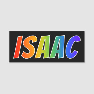 First Name "ISAAC": Fun Rainbow Colouring Tag
