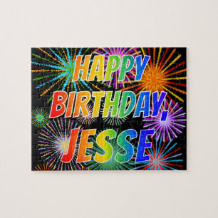 First Name "JESSE", Fun "HAPPY BIRTHDAY" Jigsaw Puzzle