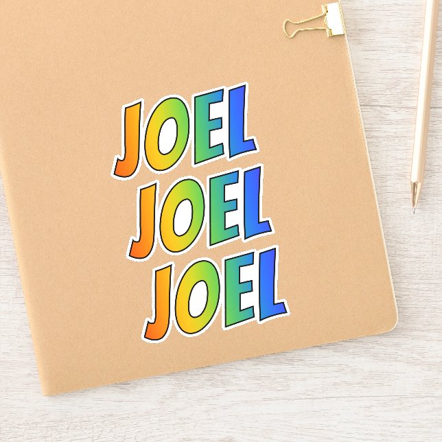 First Name "JOEL" w/ Fun Rainbow Colouring (Notebook)