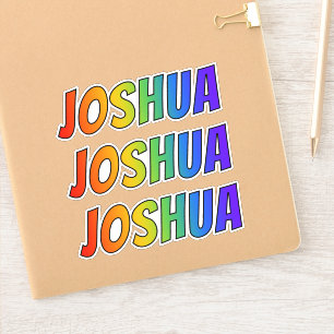 First Name "JOSHUA" w/ Fun Rainbow Coloring