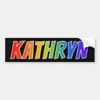 First Name "KATHRYN": Fun Rainbow Colouring