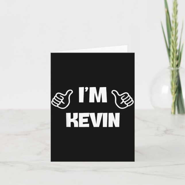 First Name Kevin Valentines Day Design For Couples Card (Front)