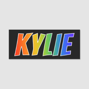 First Name "KYLIE": Fun Rainbow Colouring Tag