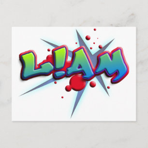 First name Liam with ! as i Postcard