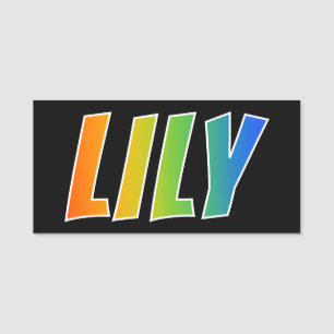 First Name "LILY": Fun Rainbow Colouring Tag