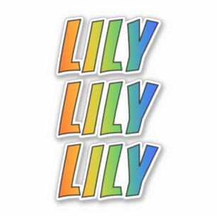 First Name "LILY" w/ Fun Rainbow Colouring