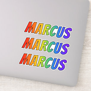 First Name "MARCUS" w/ Fun Rainbow Colouring