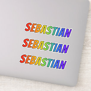 First Name "SEBASTIAN" w/ Fun Rainbow Colouring