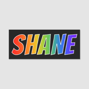 First Name "SHANE": Fun Rainbow Colouring Name Tag