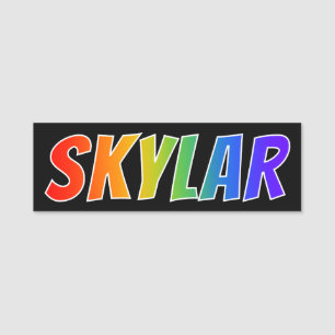 First Name "SKYLAR": Fun Rainbow Colouring Name Tag