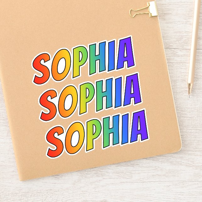 First Name "SOPHIA" w/ Fun Rainbow Colouring (Notebook)
